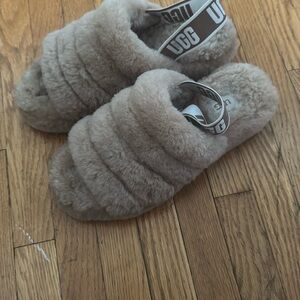 UGG Plush Brown Slippers